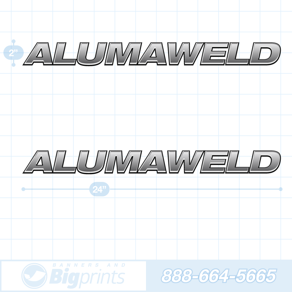 Alumaweld boat stickers. Replace your boat maker stickers