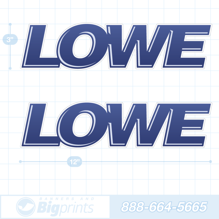 Lowe boat decals glossy navy sticker package
