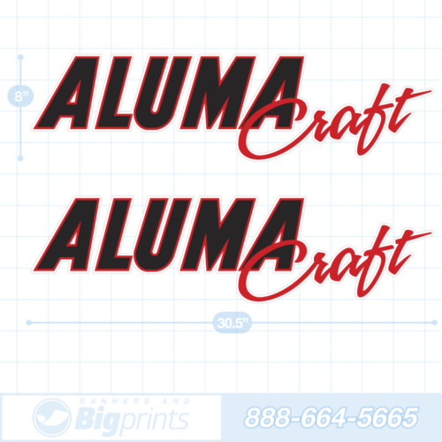 Alumacraft boat decals factory red and black sticker package