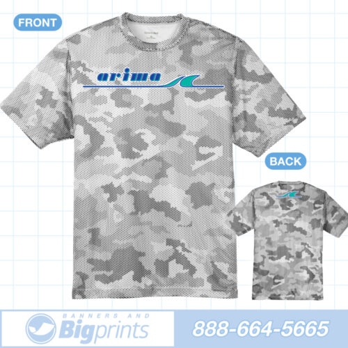 Arima boats white camouflage factory logo t shirt